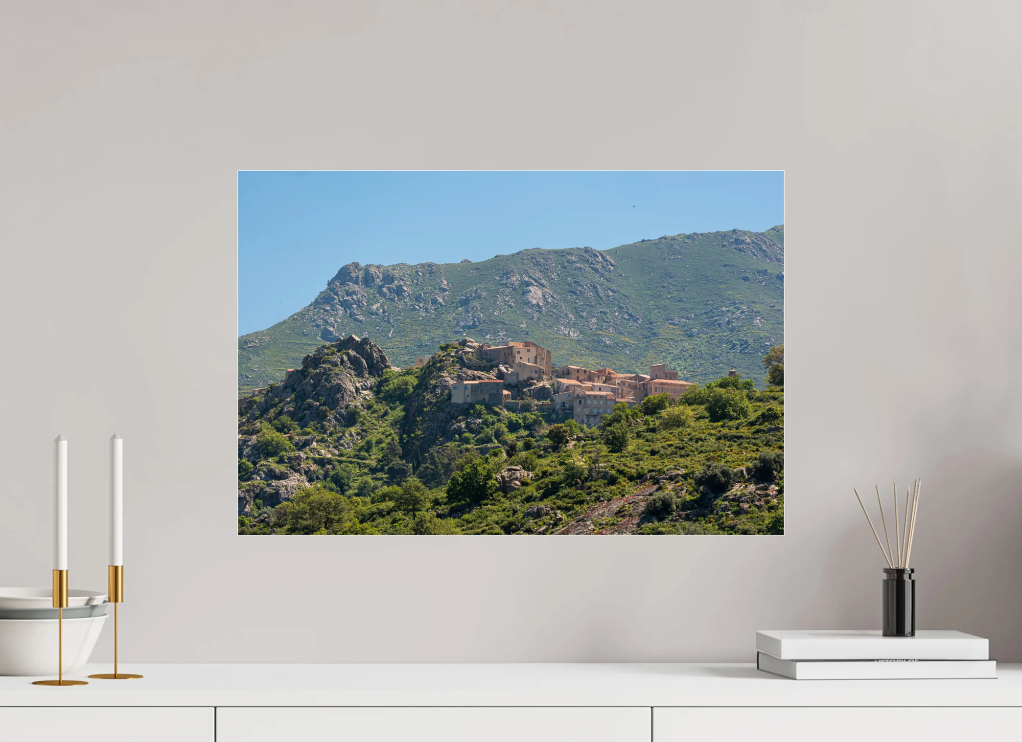 Speloncato, village perché de Balagne – Photo d’art (papier ou plexiglas) Ref.31 corsevision