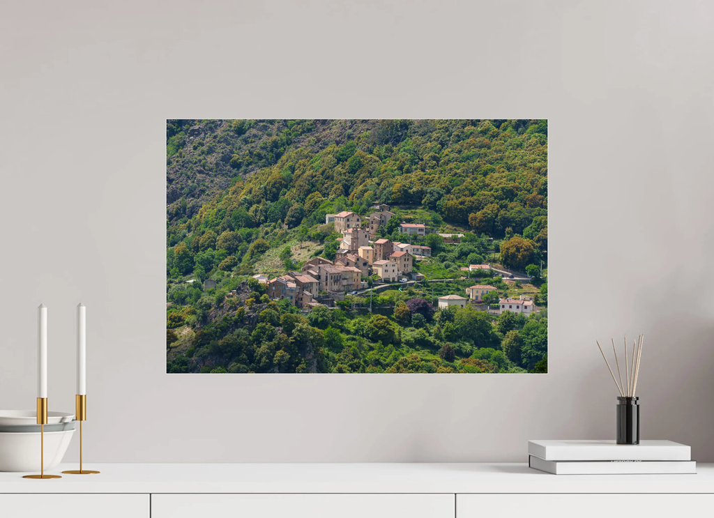 Castellare-di-Mercurio – Photo d’art du village corse | Papier, plexi Ref.16 corsevision