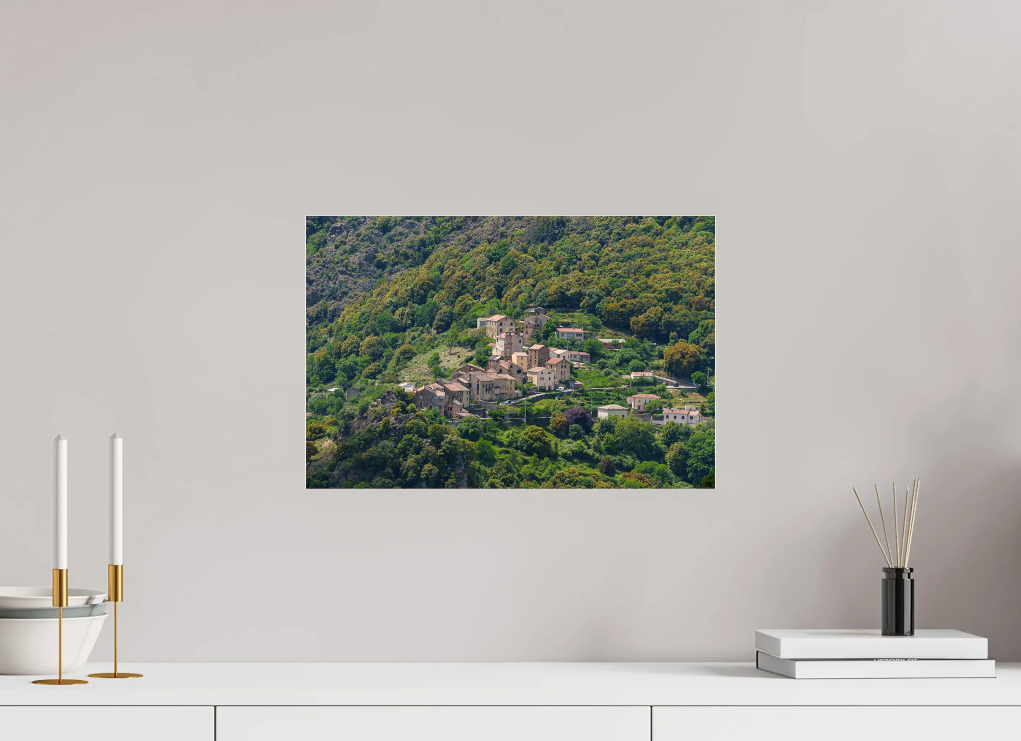 Castellare-di-Mercurio – Photo d’art du village corse | Papier, plexi Ref.16 corsevision