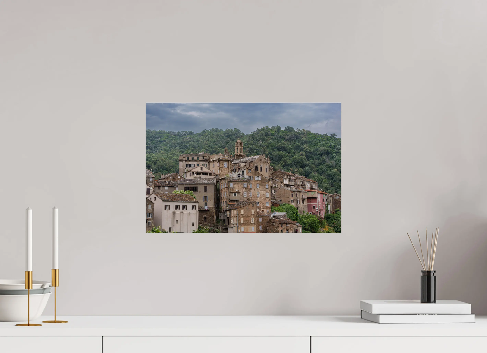 Vescovato, village de caractère en Haute-Corse – Photo d’art (papier, plexi) Réf.14 corsevision