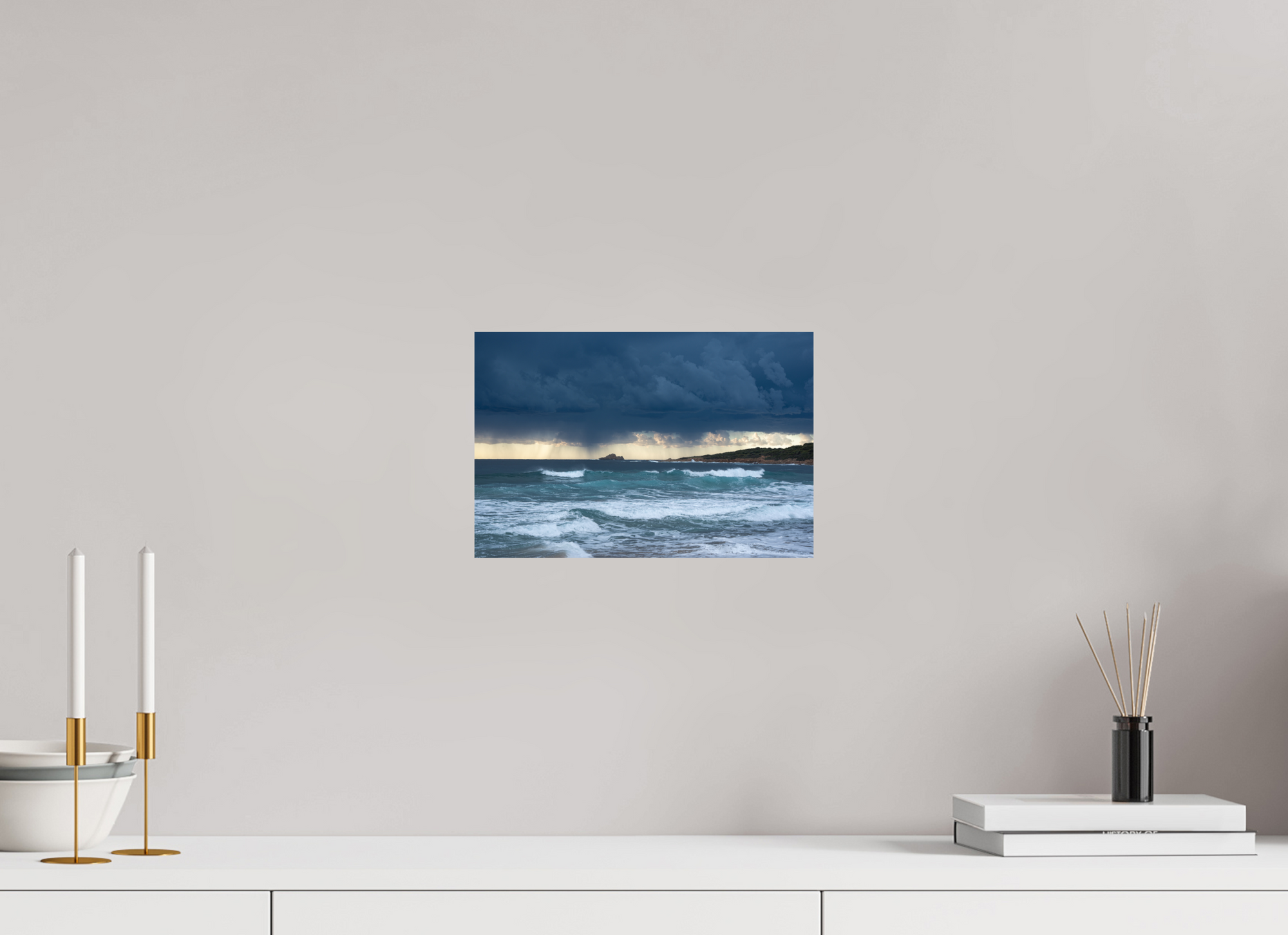 30 x 20 cm, Tirage photo sur Fuji Crystal DP Capo di Feno – Photo d’art tempête marine (tirage papier & plexiglas) Ref.120