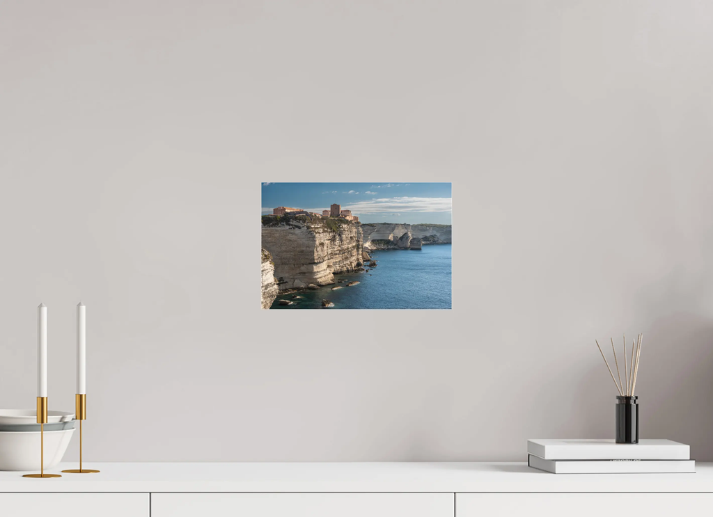 30 x 20 cm, Tirage Photo sur Plexi Falaises de Bonifacio – Photo d’art de Corse-du-Sud (papier, plexi) Ref.96