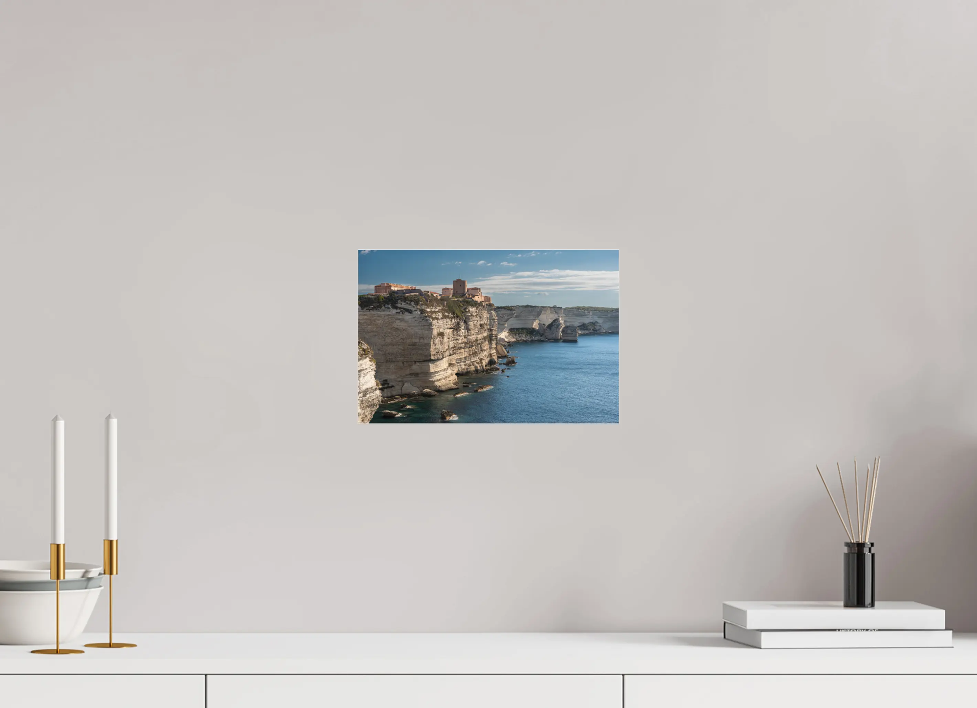 30 x 20 cm, Tirage Photo sur Plexi Falaises de Bonifacio – Photo d’art de Corse-du-Sud (papier, plexi) Ref.96