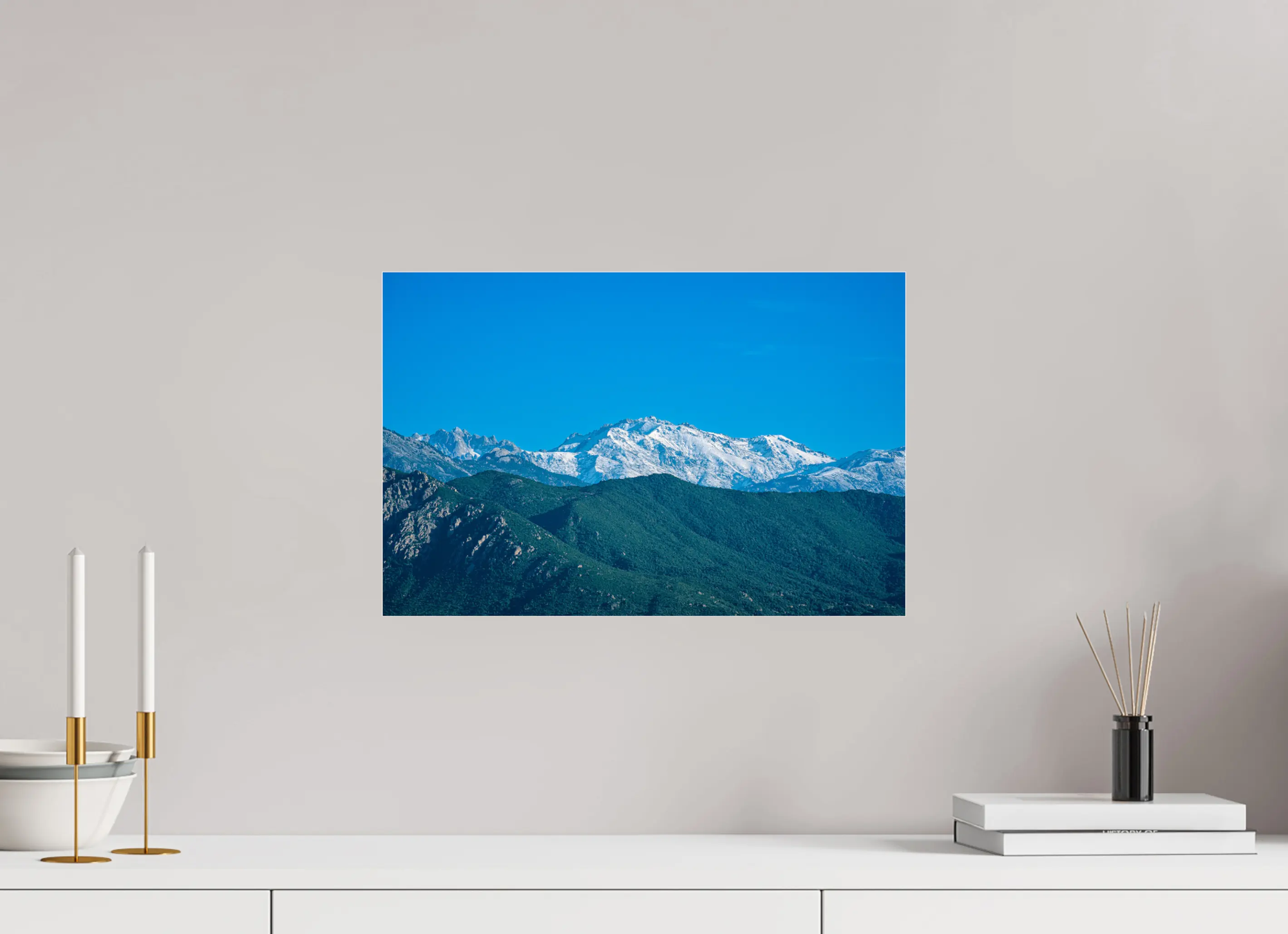 Montagnes corses enneigées – photo d’art hivernale (numérique, papier, plexi) Réf.1 corsevision