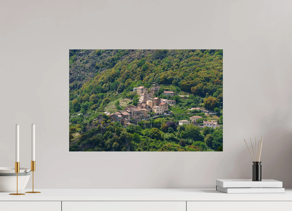 Castellare-di-Mercurio – Photo d’art du village corse | Papier, plexi Ref.16 corsevision