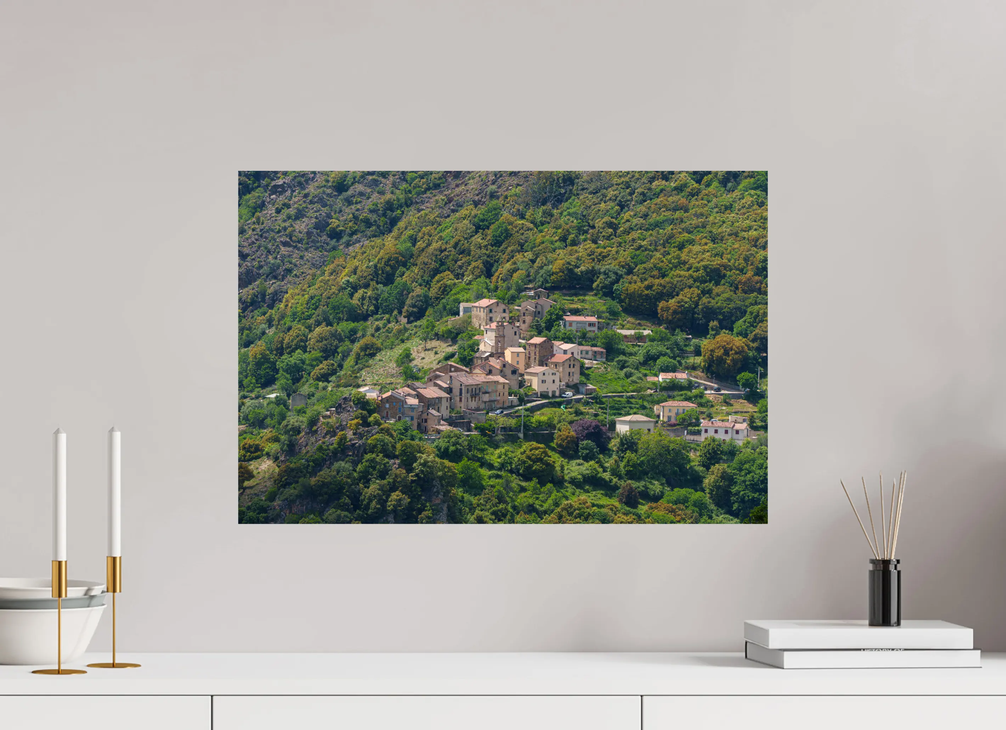 Castellare-di-Mercurio – Photo d’art du village corse | Papier, plexi Ref.16 corsevision
