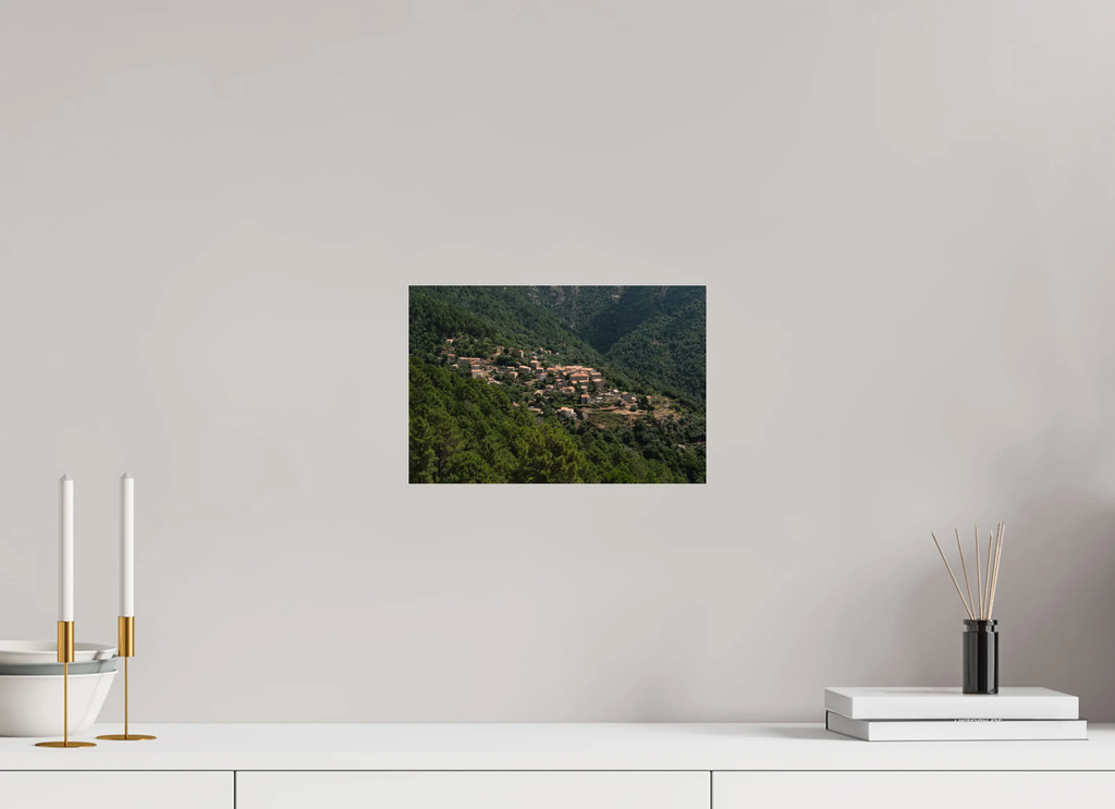 Photo d’art du village de Rosazia en Corse – Tirage papier & plexiglas Re.90 corsevision