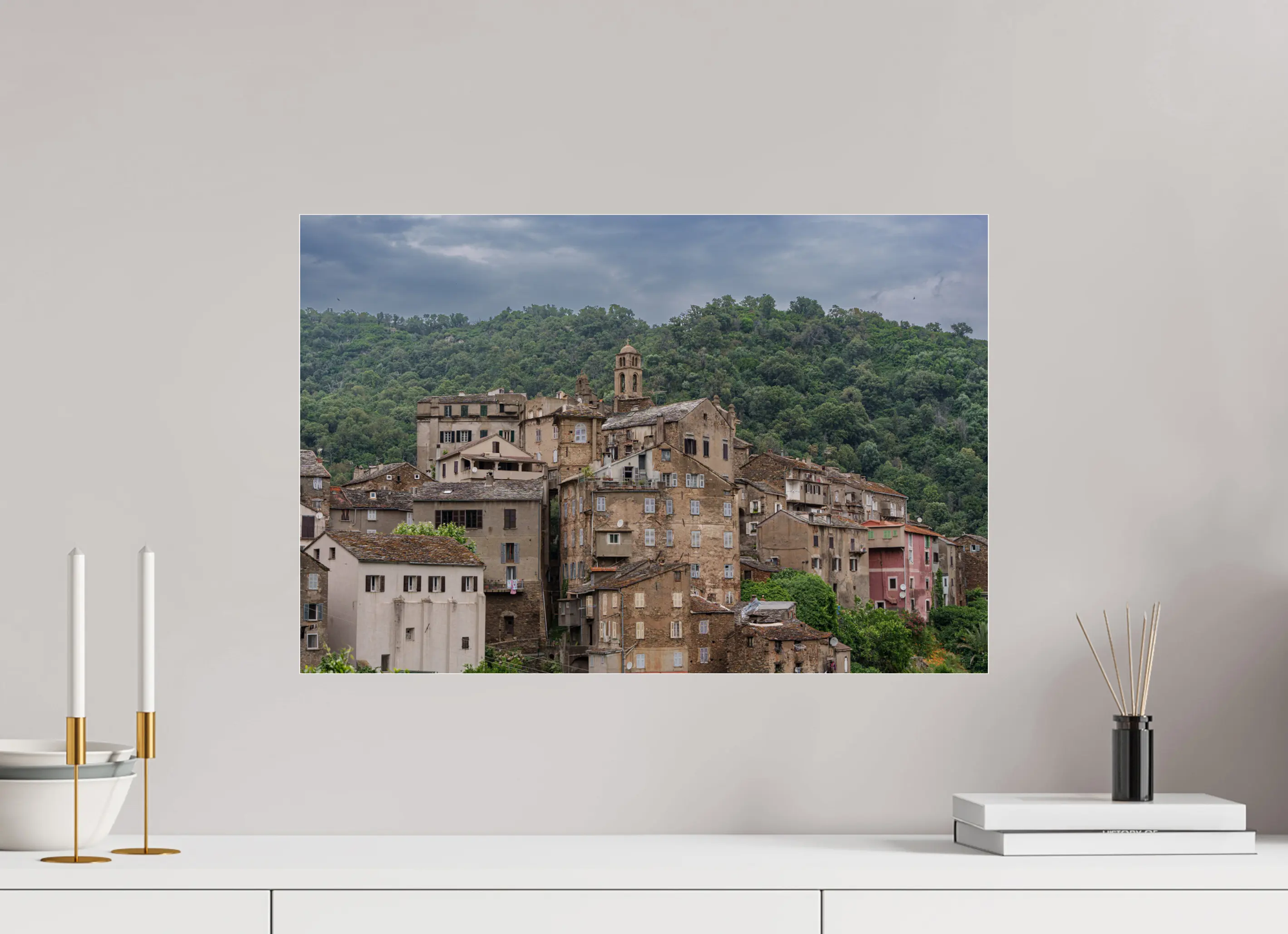 Vescovato, village de caractère en Haute-Corse – Photo d’art (papier, plexi) Réf.14 corsevision