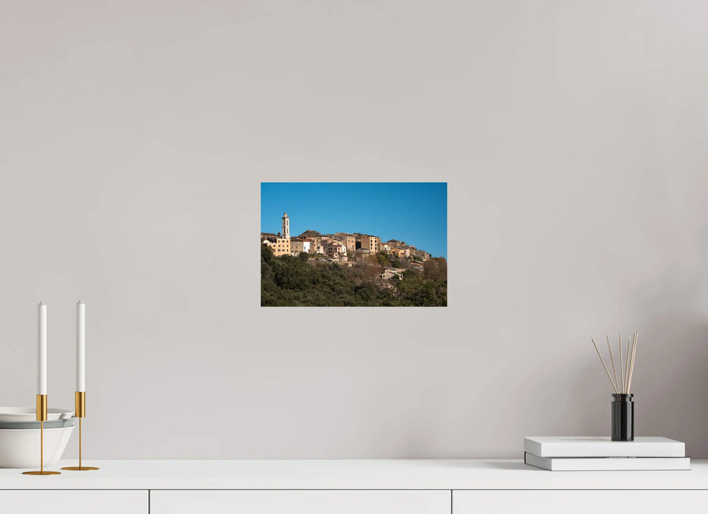 30 x 20 cm, Tirage photo sur Fuji Crystal DP Borgo, joyau perché de Haute-Corse – Photo d’art lumineuse et authentique Ref.119