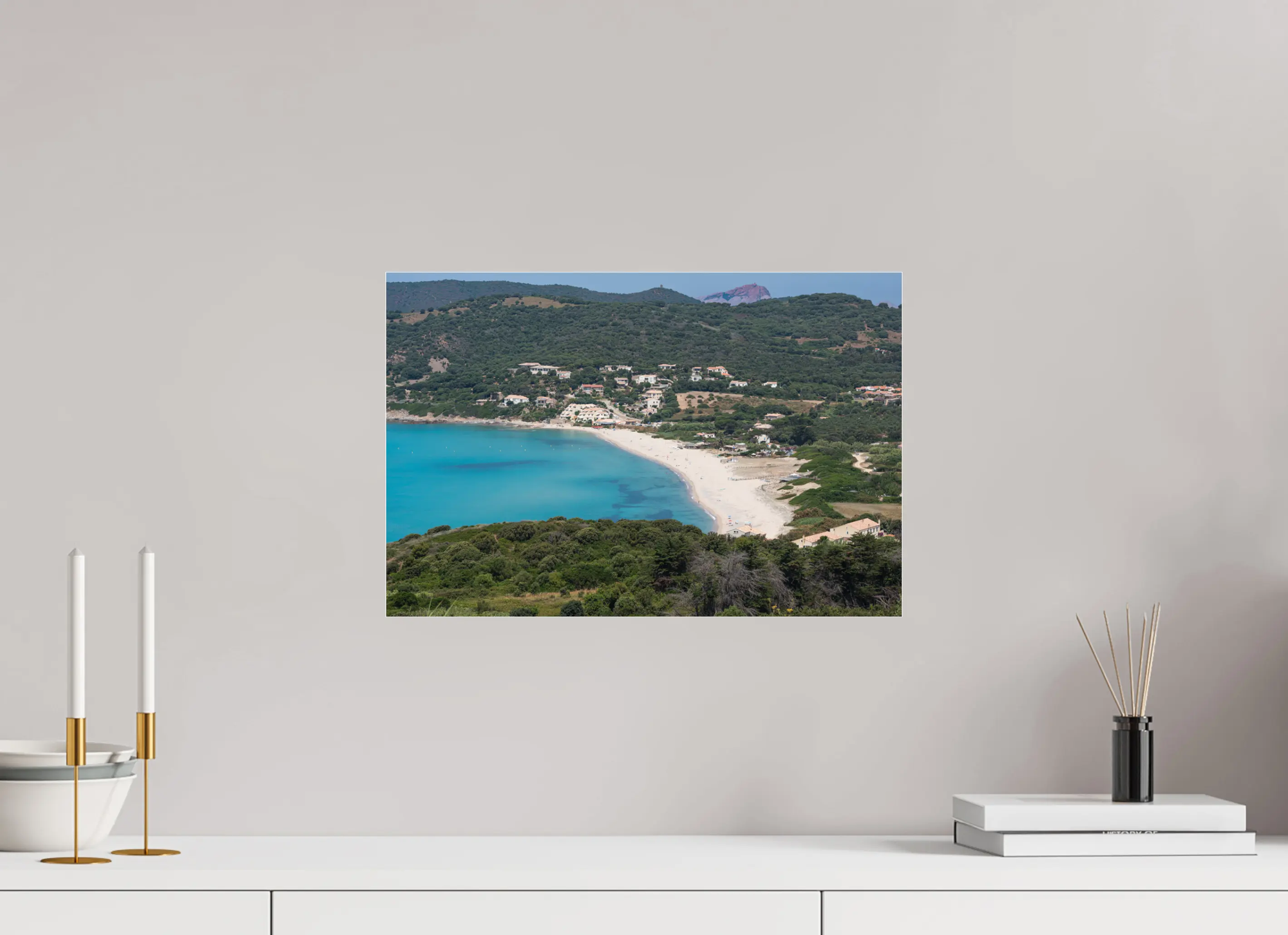 Plage de Péru – Cargèse en Corse (photo d’art : papier, plexi) Ref.69 corsevision