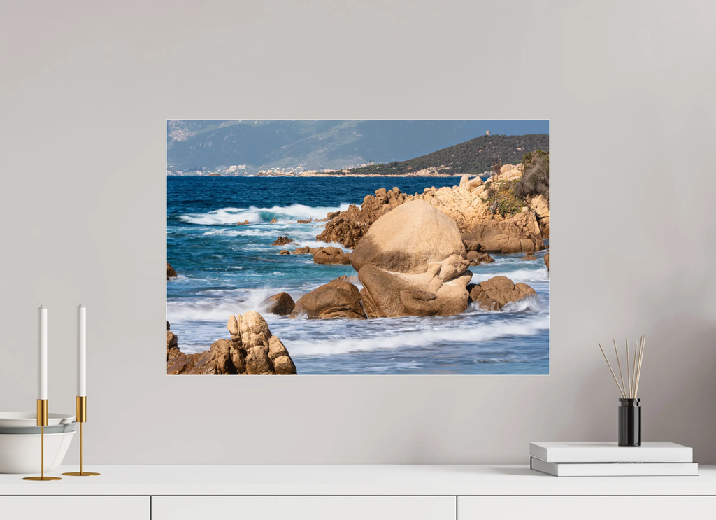 Photo d’art du bord de mer à la plage de Mare e Sole – Corse-du-Sud – Tirage papier & plexiglas Ref.86 corsevision