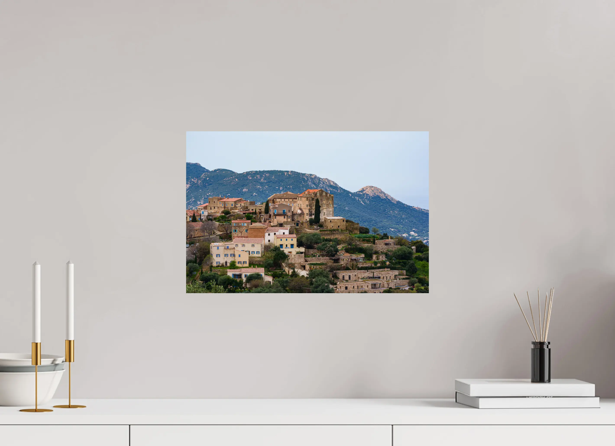 Pigna – Photo d’art du village corse (papier, plexi) Ref.10 corsevision