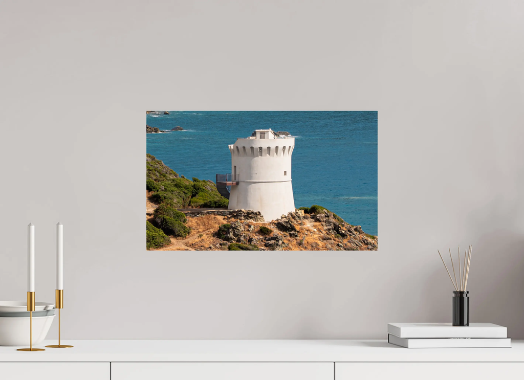 Tour génoise d’Albo – Photo d’art du patrimoine corse en bord de mer (papier, plexi) Ref.64 corsevision