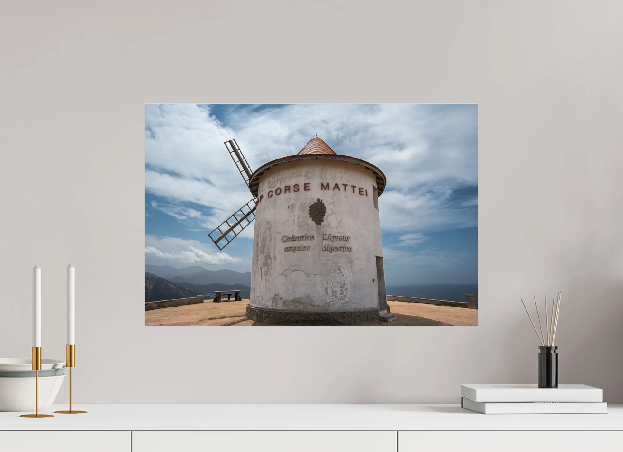 Moulin Mattei au Cap Corse – Photo d’art emblématique (papier, plexi) Réf.2 corsevision