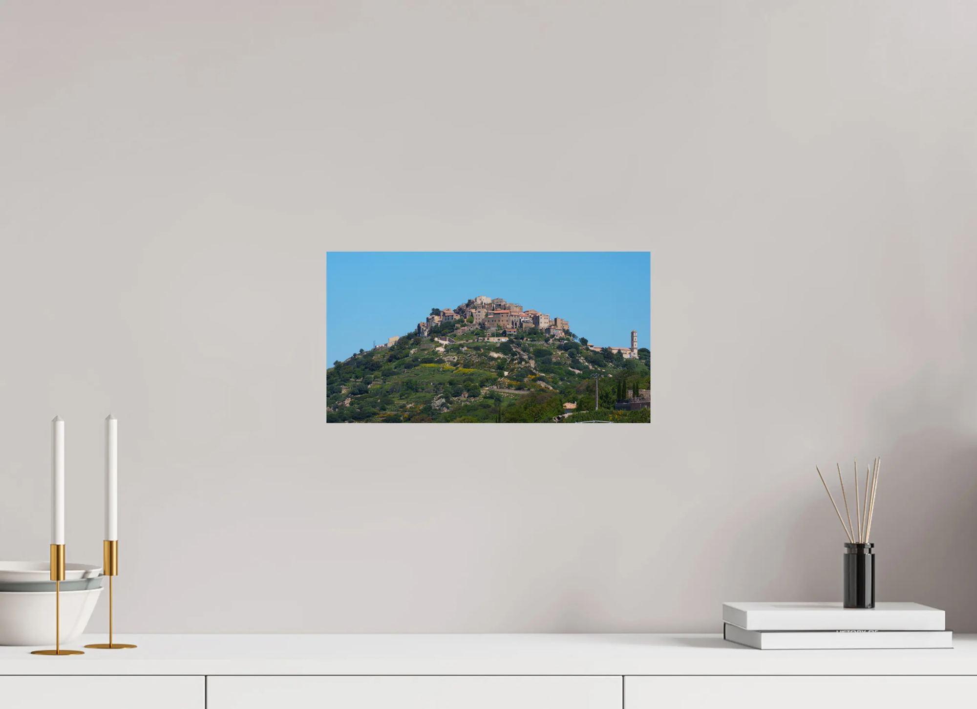 Sant’Antonino, village corse perché en Balagne – Photo d’art en format tirage papier ou plexiglas Ref.45 corsevision