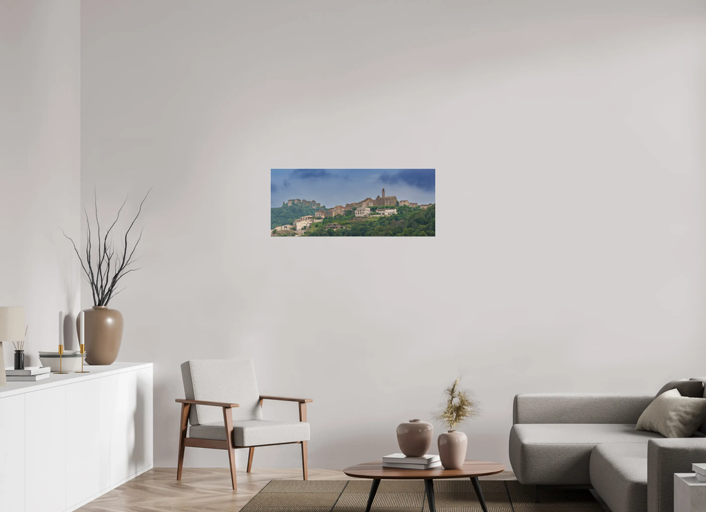 Photo d’Art de Sorbo-Ocagnano en Corse – Village Perché et Clocher en HD | Décoration Murale Authentique Ref.33 corsevision