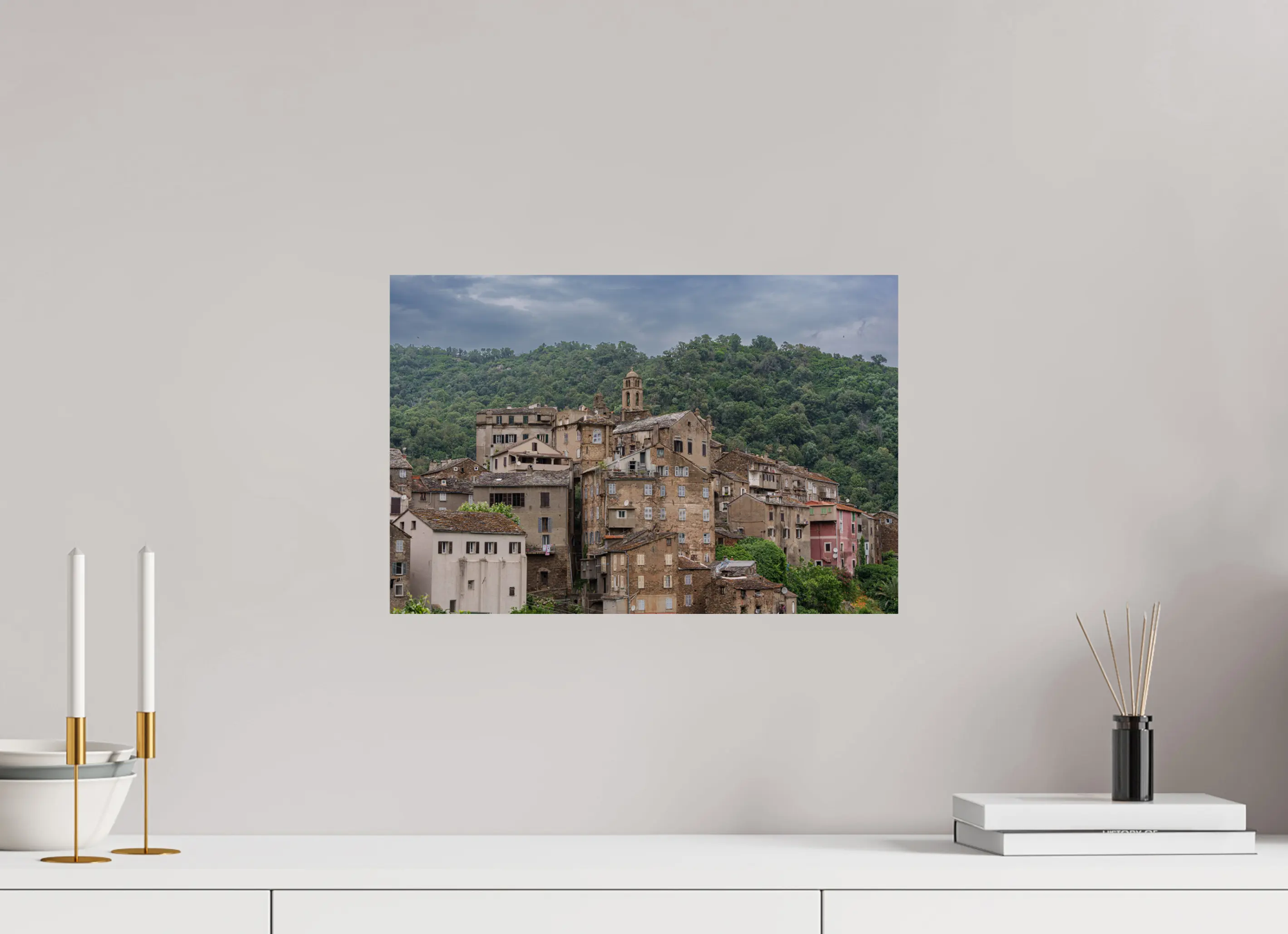 Vescovato, village de caractère en Haute-Corse – Photo d’art (papier, plexi) Réf.14 corsevision