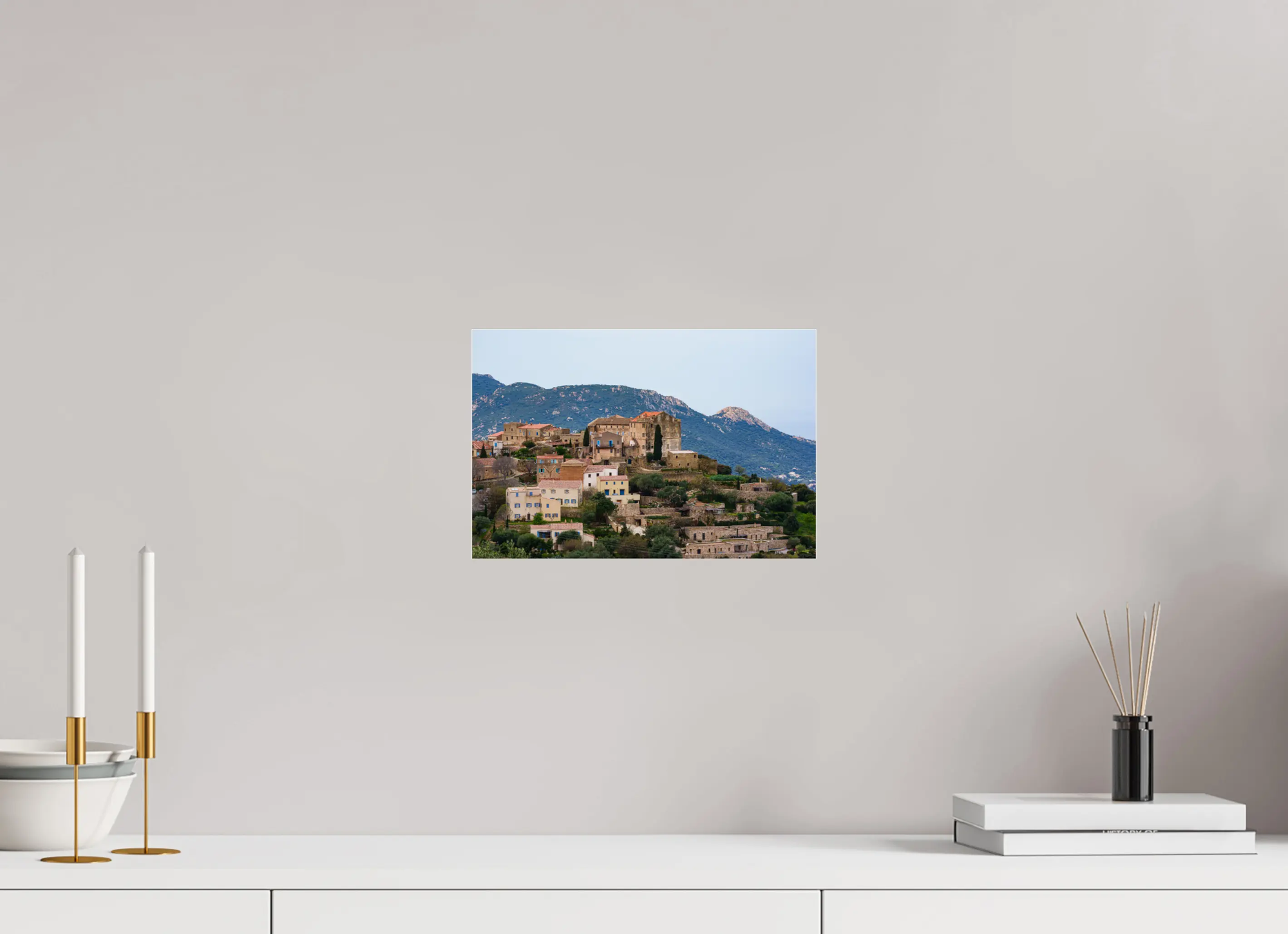 Pigna – Photo d’art du village corse (papier, plexi) Ref.10 corsevision