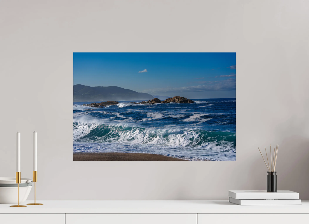 Vagues sauvages du Liamone – Corse (photo d’art : papier, plexi) Ref.55 corsevision