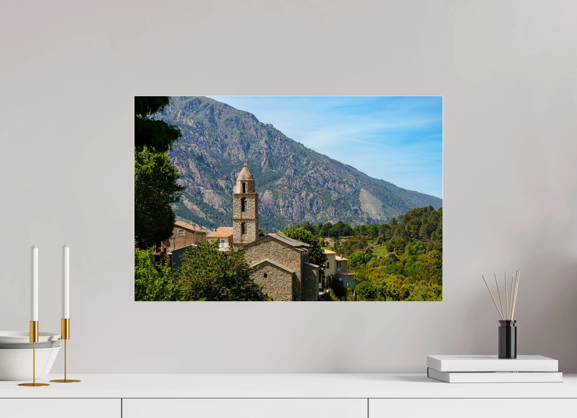 Muracciole, village corse au cœur des montagnes – Photo d’art en tirage papier ou plexiglas Ref.40 corsevision