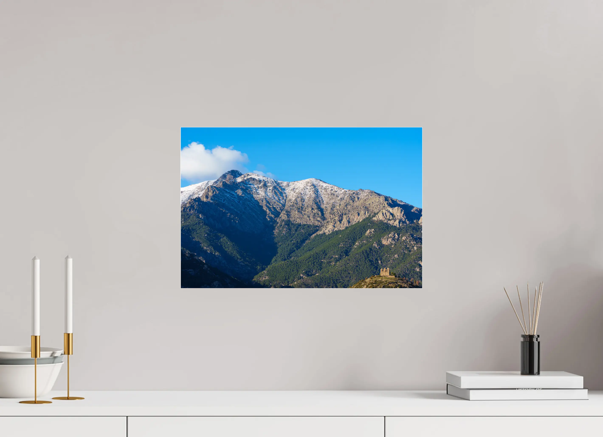 Montagnes et Fortin de Pasciola – Photo d’art en Corse (papier, plexi) Ref.83 corsevision