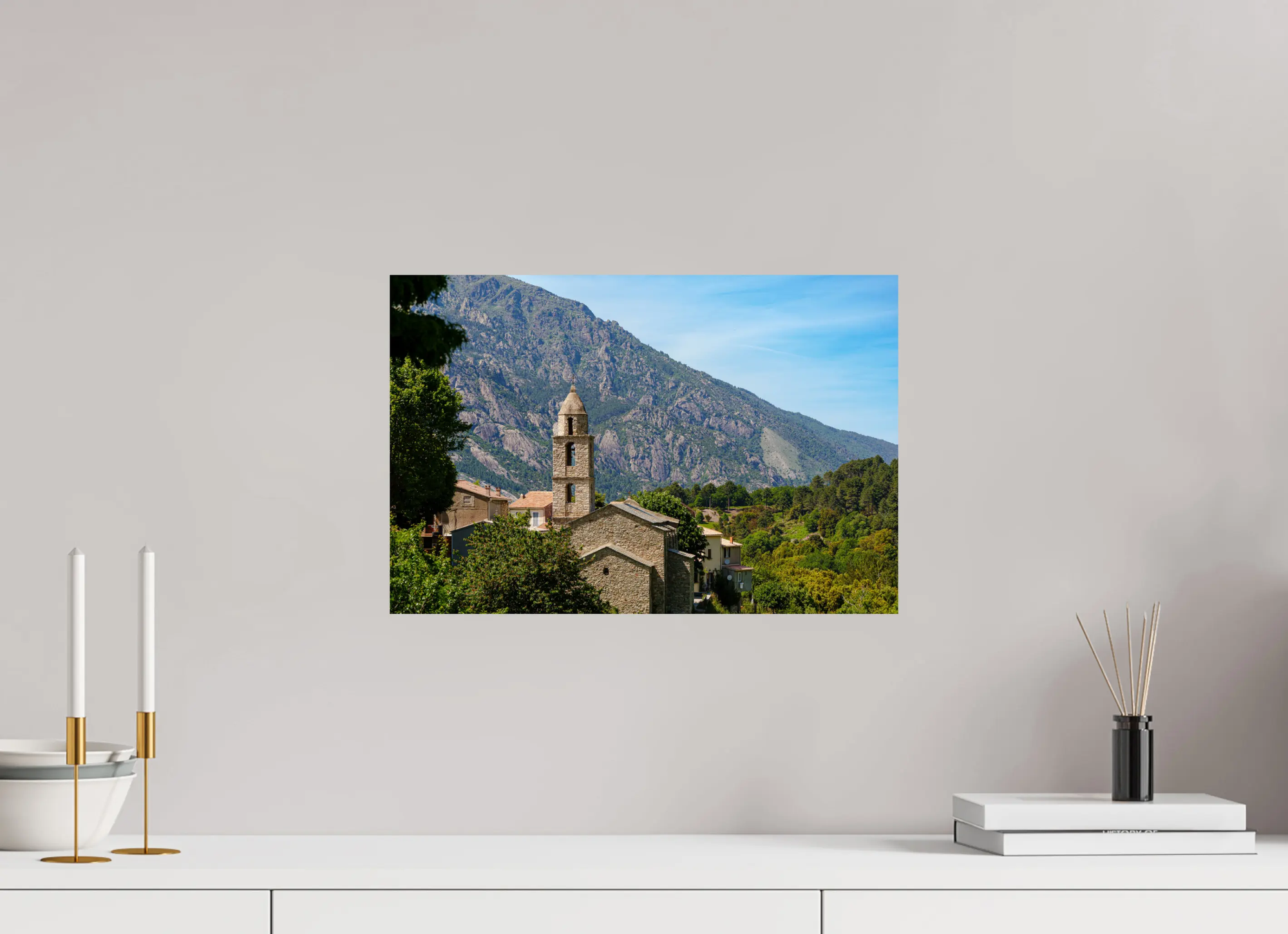 Muracciole, village corse au cœur des montagnes – Photo d’art en tirage papier ou plexiglas Ref.40 corsevision