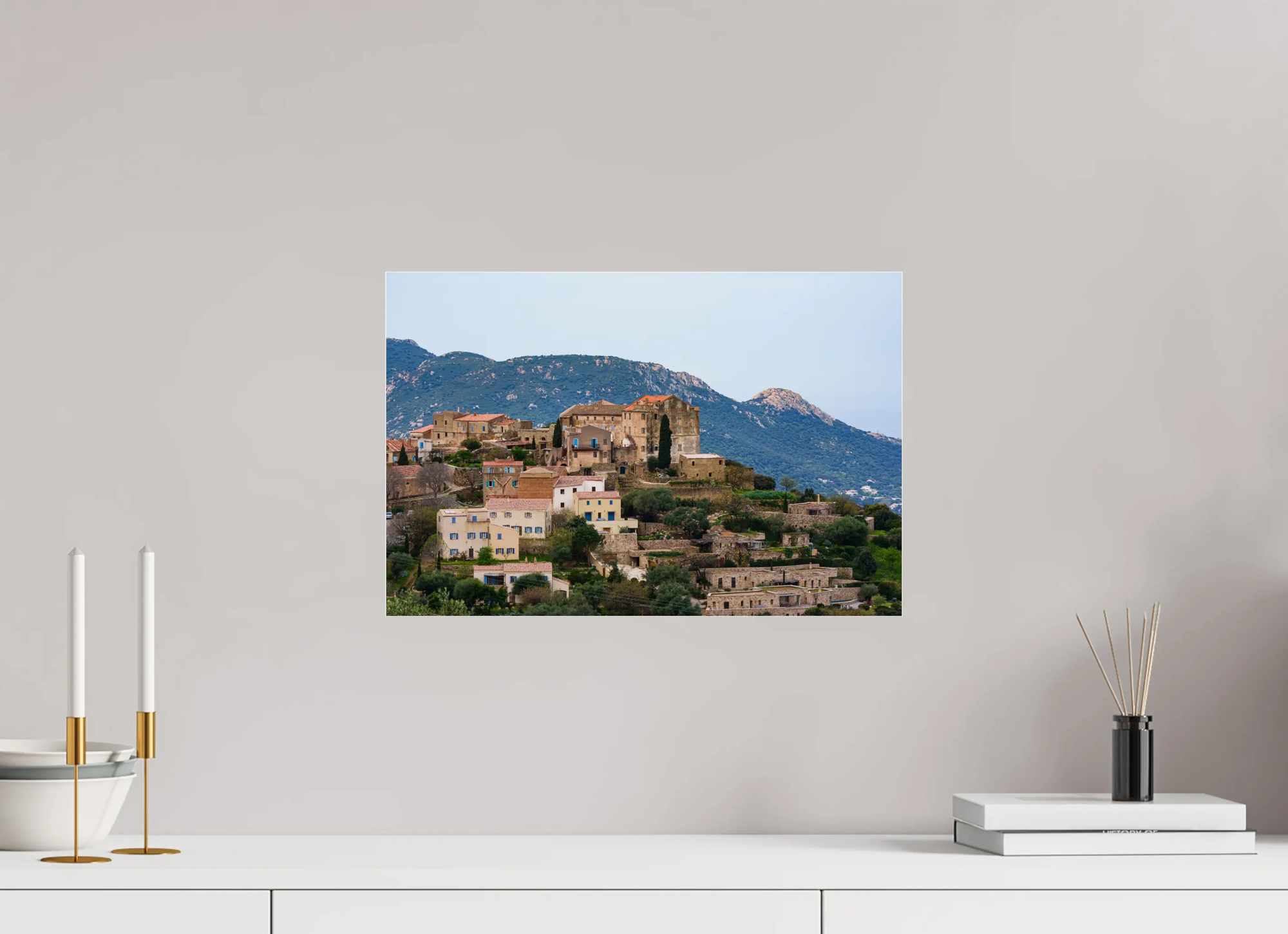Pigna – Photo d’art du village corse (papier, plexi) Ref.10 corsevision