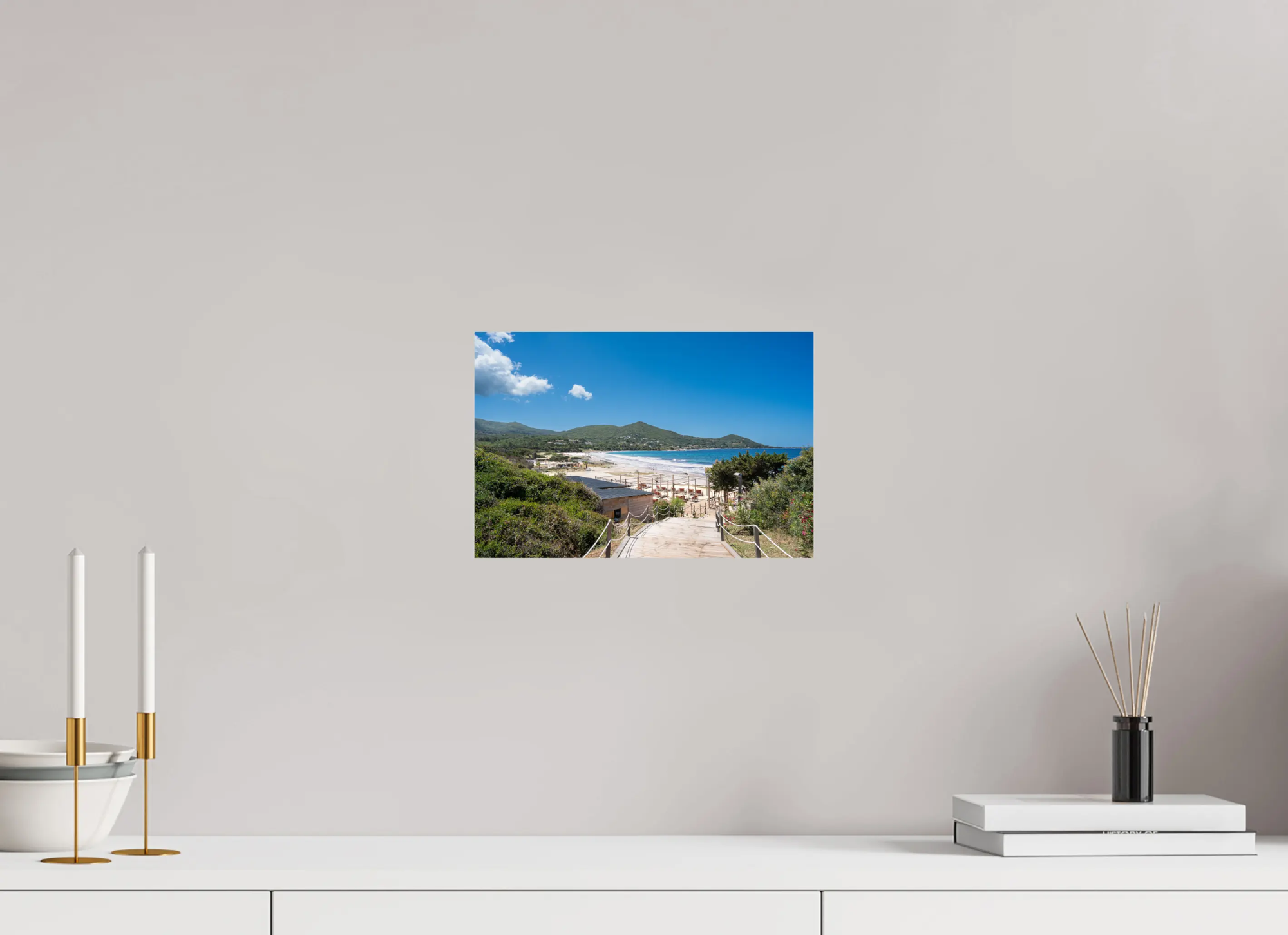 Plage de Mare e Sole – Photo d’art de la plage corse (papier, plexi) Ref.71 corsevision