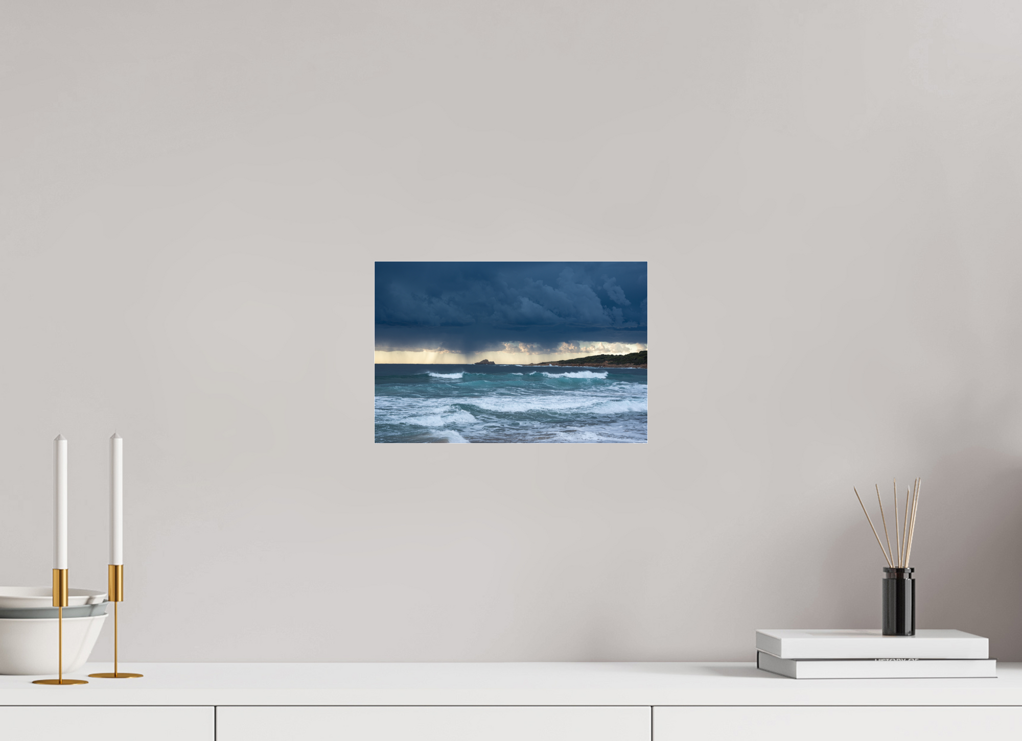 30 x 20 cm, Tirage Photo sur Plexi Capo di Feno – Photo d’art tempête marine (tirage papier & plexiglas) Ref.120