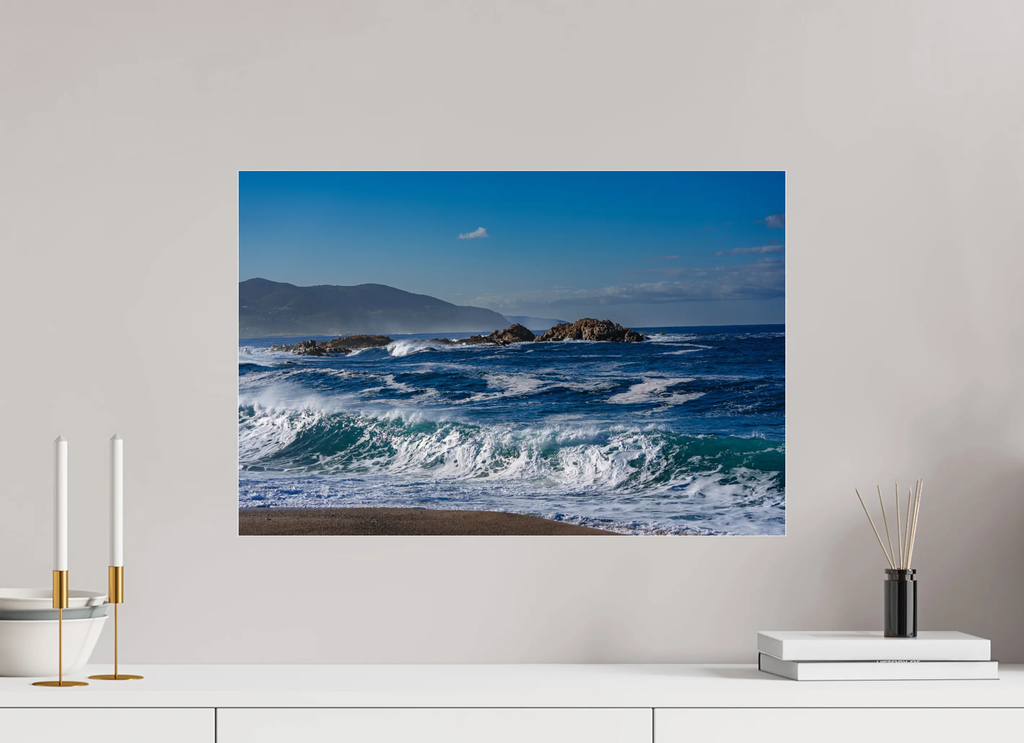 Vagues sauvages du Liamone – Corse (photo d’art : papier, plexi) Ref.55 corsevision