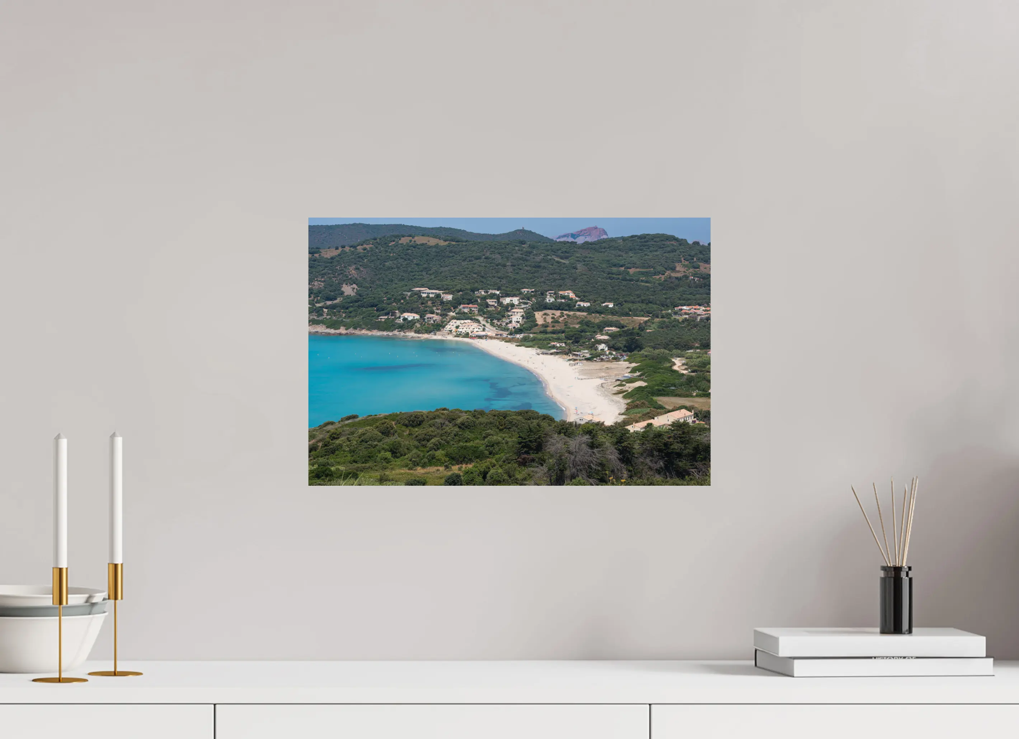 Plage de Péru – Cargèse en Corse (photo d’art : papier, plexi) Ref.69 corsevision