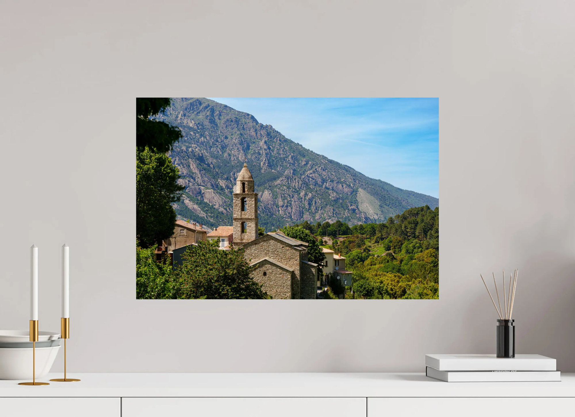 Muracciole, village corse au cœur des montagnes – Photo d’art en tirage papier ou plexiglas Ref.40 corsevision