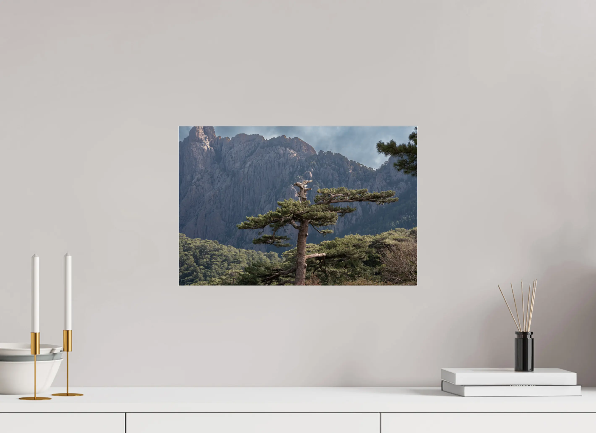 45 x 30 cm, Tirage Photo sur Plexi Bavella – Photo d’art des montagnes corses (papier, plexi) Ref.114