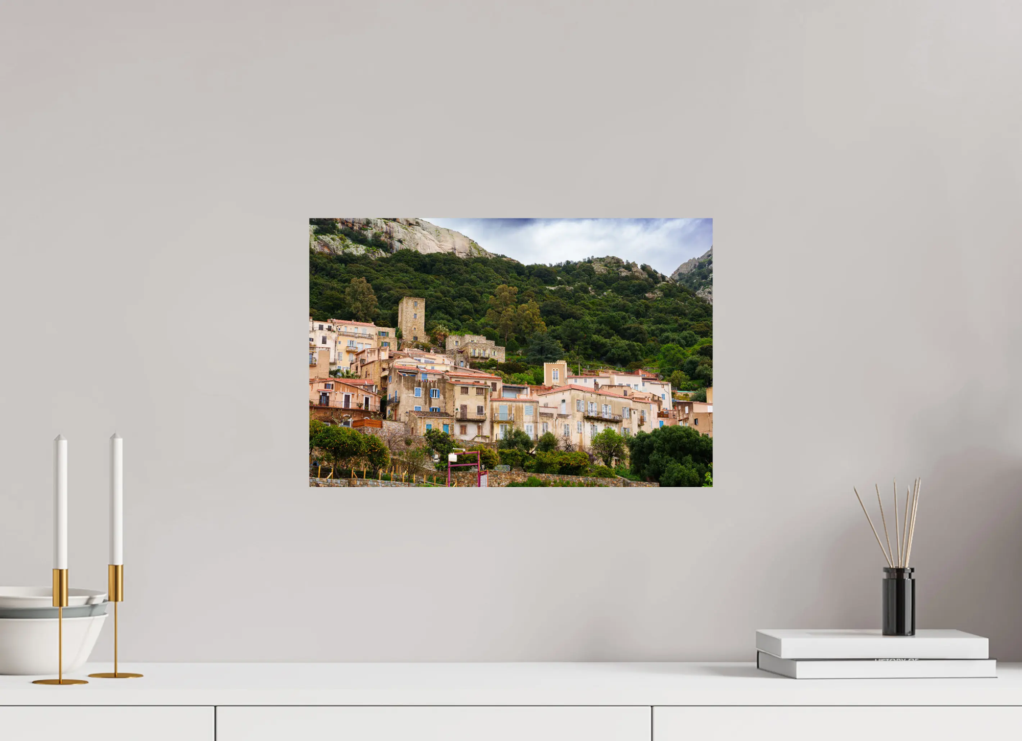 Lumio – Photo d’art du village corse (papier, plexi) Ref.7 corsevision