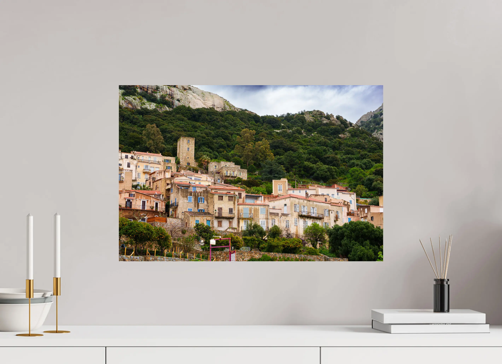 Lumio – Photo d’art du village corse (papier, plexi) Ref.7 corsevision
