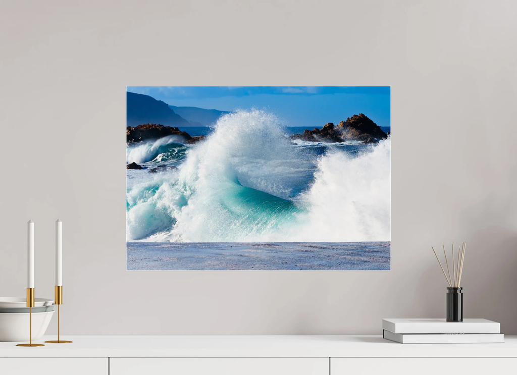 Vagues spectaculaires – Plage du Liamone, photo d’art corse (papier, plexi) Ref.63 corsevision