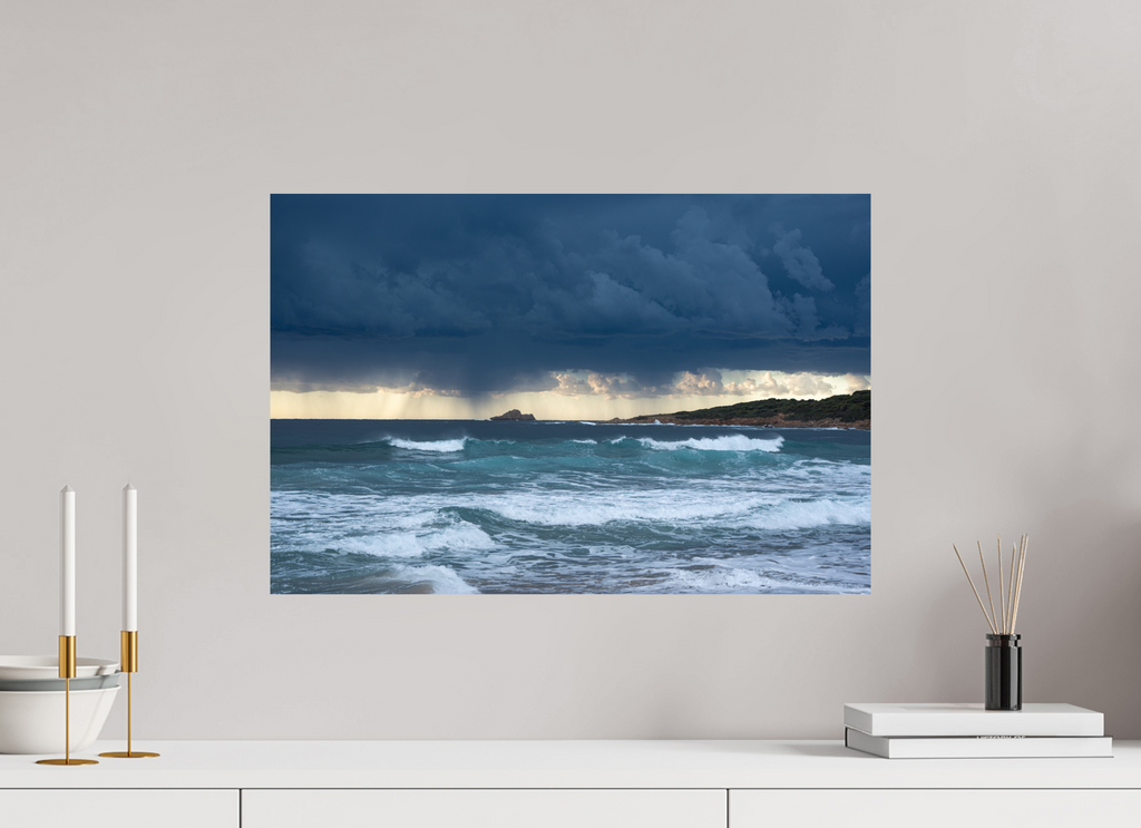 60 x 40 cm, Tirage photo sur Fuji Crystal DP Capo di Feno – Photo d’art tempête marine (tirage papier & plexiglas) Ref.120