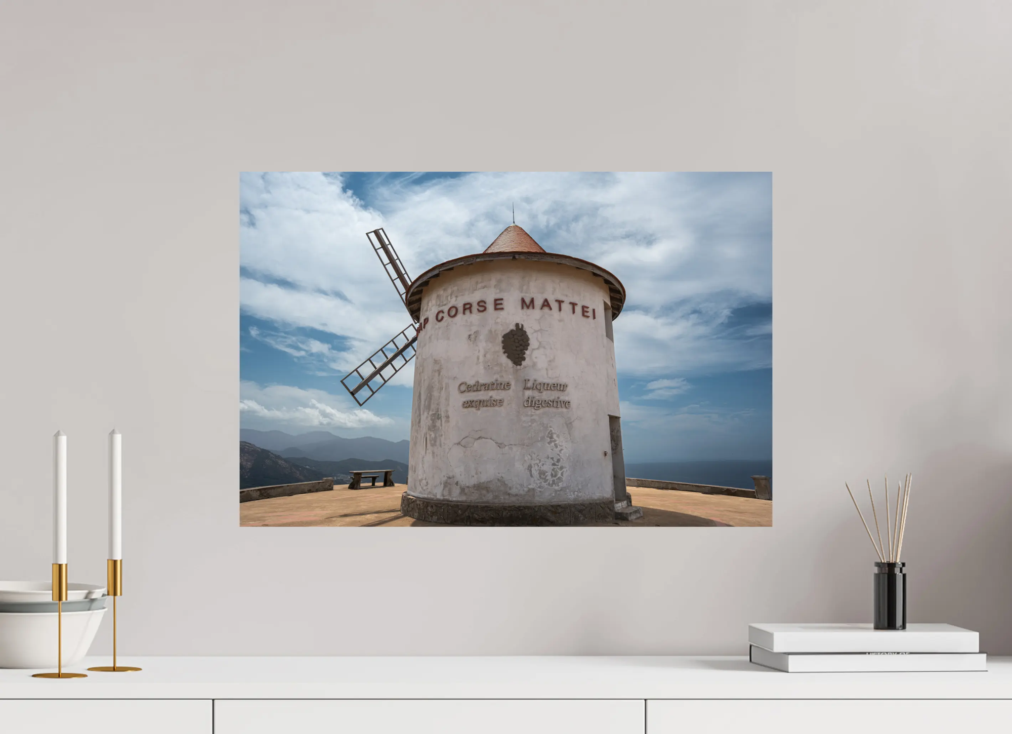 Moulin Mattei au Cap Corse – Photo d’art emblématique (papier, plexi) Réf.2 corsevision
