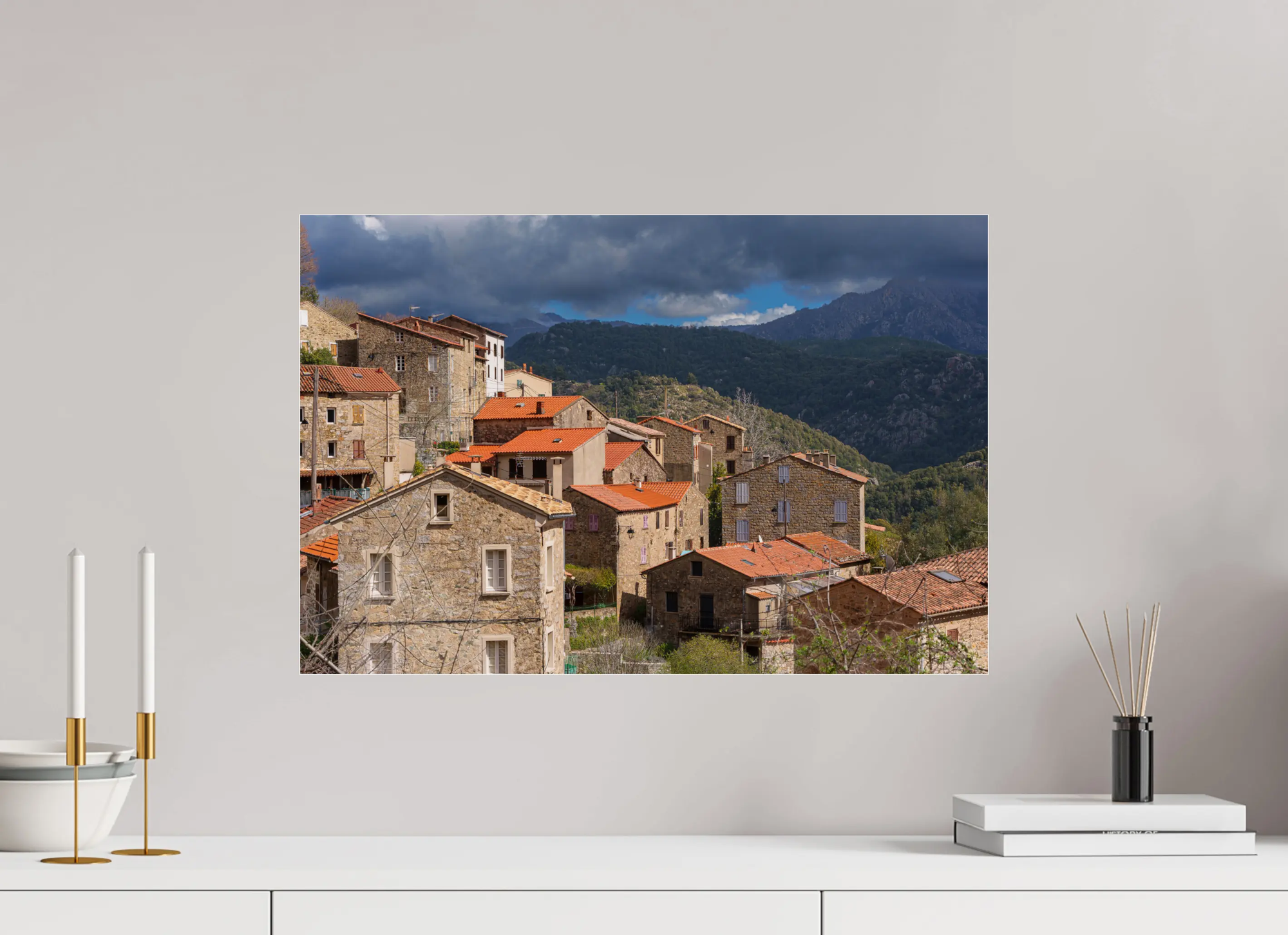 Tolla, village corse en montagne – photo d’art (Papier, plexi) Ref.27 corsevision