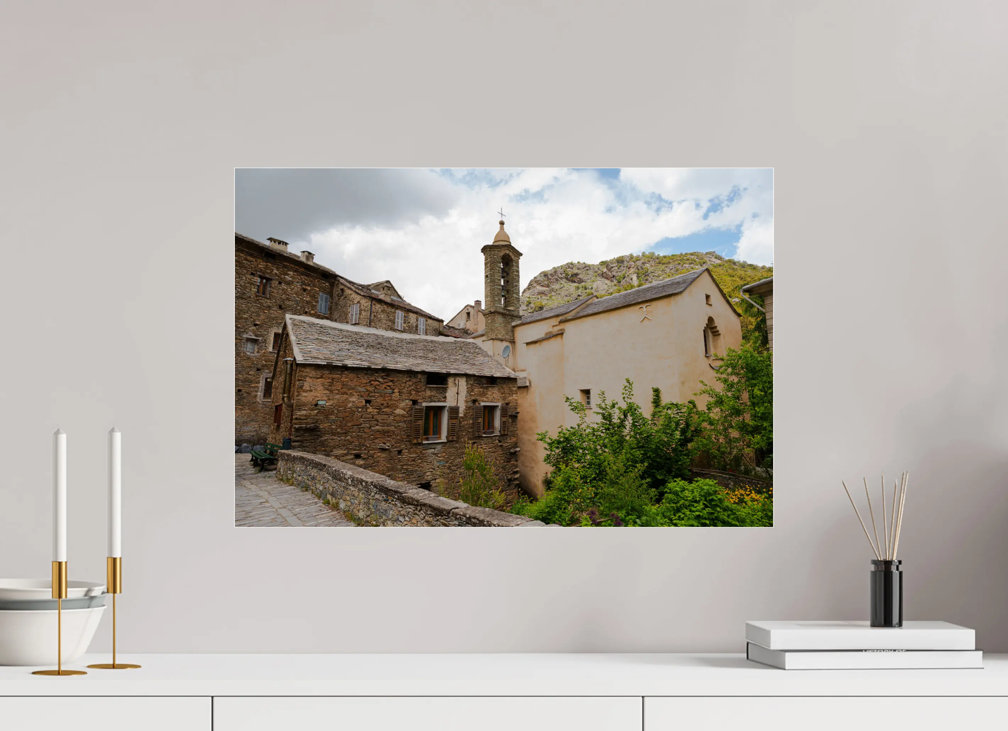 Saliceto, village corse authentique – Photo d’art en tirage papier ou plexiglas Ref.25 corsevision