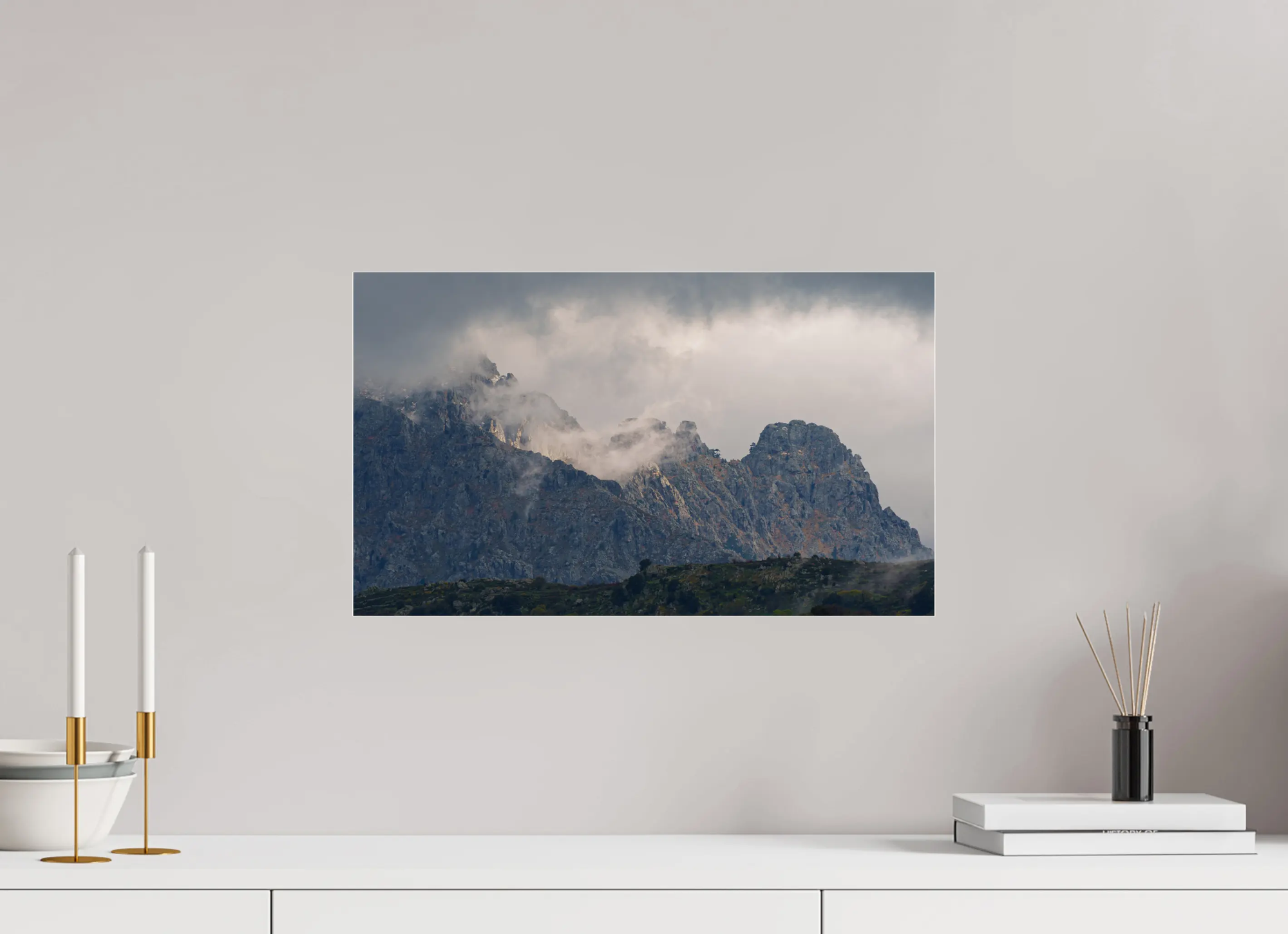 Montagnes d’hiver en Balagne – photo d’art corse (papier, plexi) Ref.76 corsevision