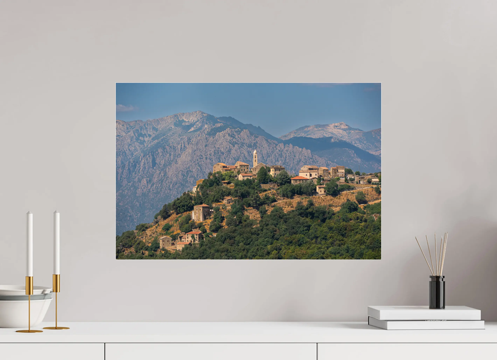 Santa Lucia di Mercurio, village corse perché – Photo d’art en tirage papier ou plexiglas Ref.23 corsevision
