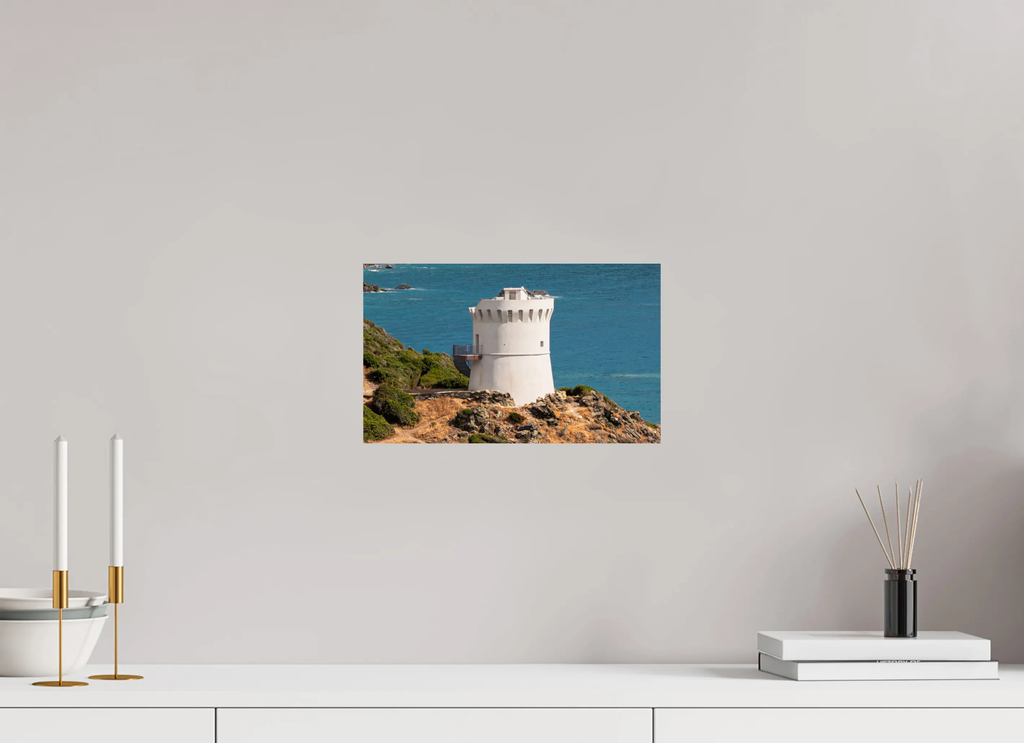 Tour génoise d’Albo – Photo d’art du patrimoine corse en bord de mer (papier, plexi) Ref.64 corsevision