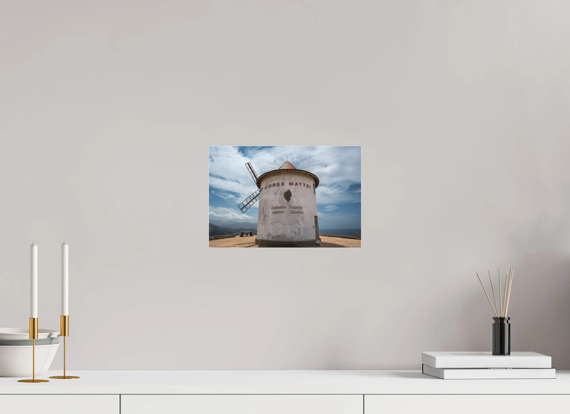 Moulin Mattei au Cap Corse – Photo d’art emblématique (papier, plexi) Réf.2 corsevision