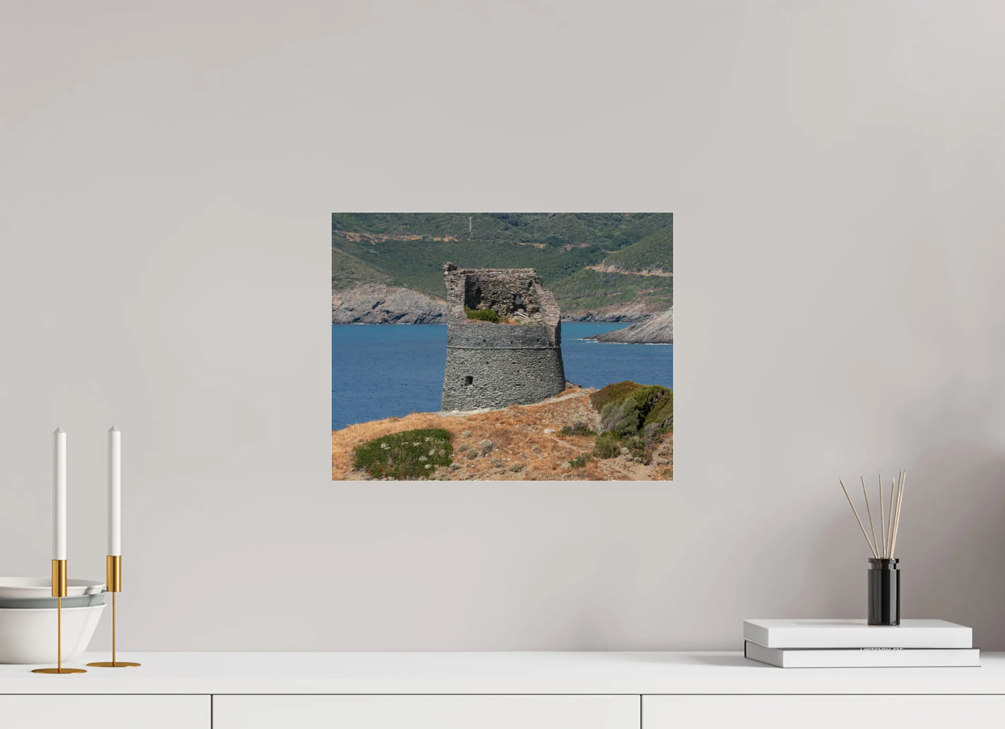 Tour Génoise de Scalo en Corse (photo d’art : papier, plexi) Ref.65 corsevision