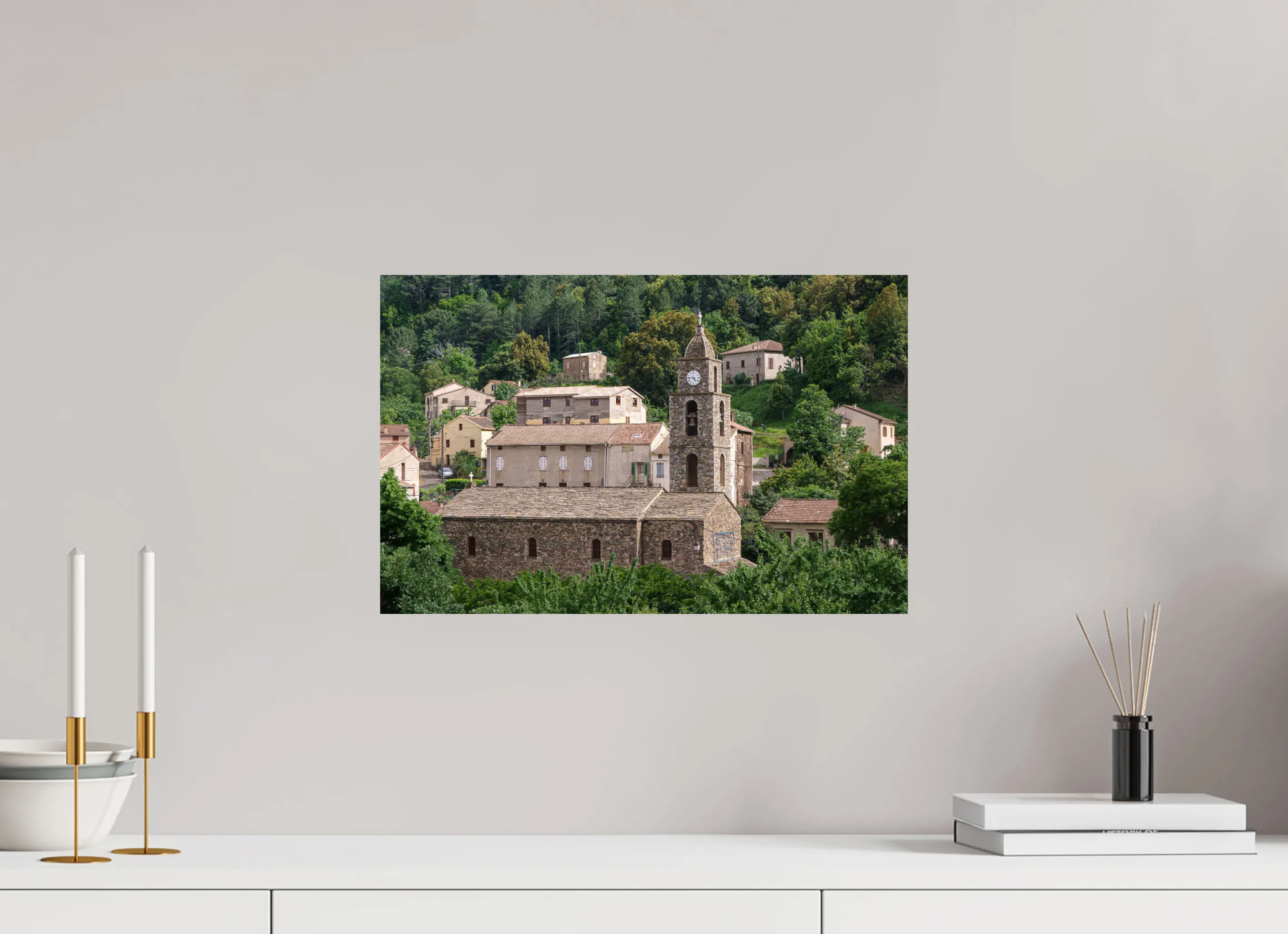 Photo d’Art de Rospigliani – Village Corse Traditionnel en Haute Définition | Décoration Murale Authentique Ref.29 corsevision