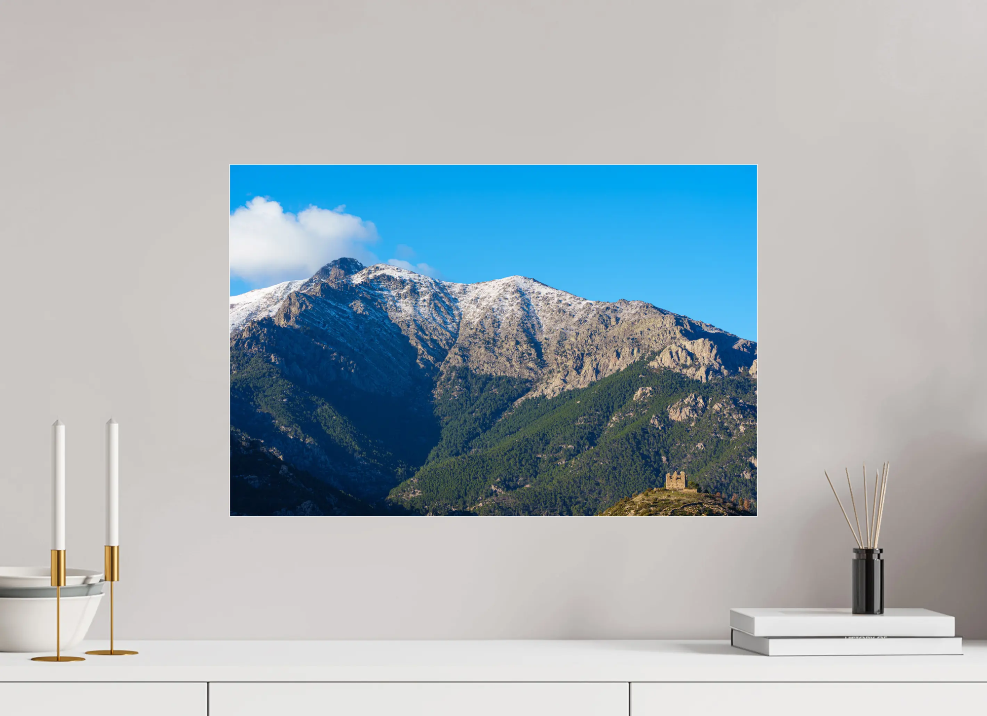 Montagnes et Fortin de Pasciola – Photo d’art en Corse (papier, plexi) Ref.83 corsevision