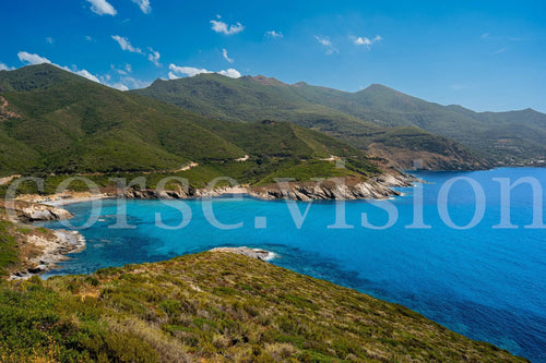 Anse d’Aliso – Photo d’art de la plage du Cap Corse (Papier HD, plexi) Ref.51 corsevision