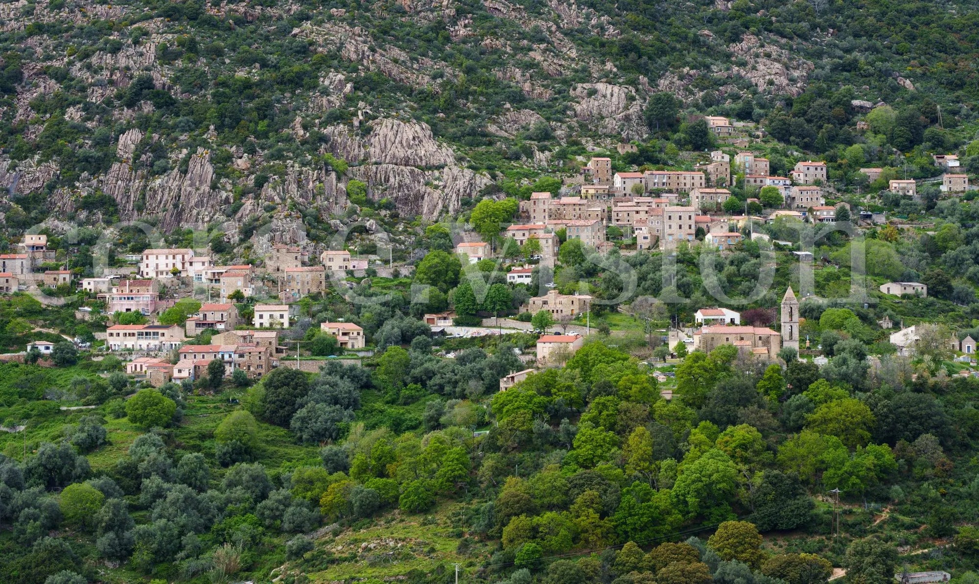 Balogna – Photo d’art du village corse (papier, plexi) Ref. 9 corsevision