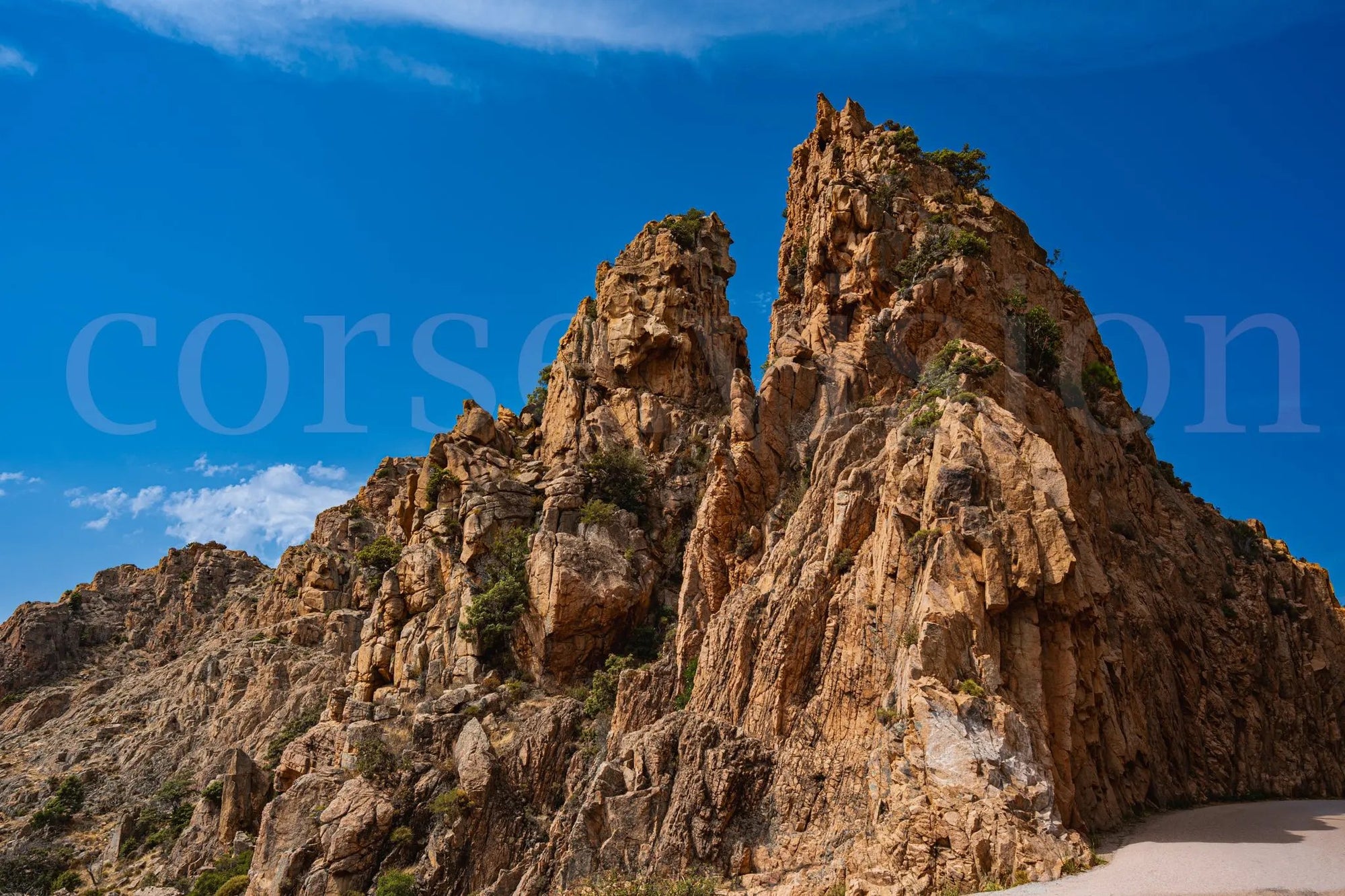 Montagnes sauvages des calanques de Piana – photo d’art corse (papier, plexi) Ref.77 corsevision